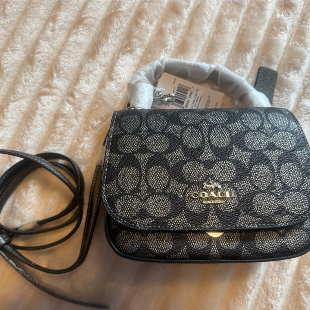 Coach Black and Gray Crossbody Bag